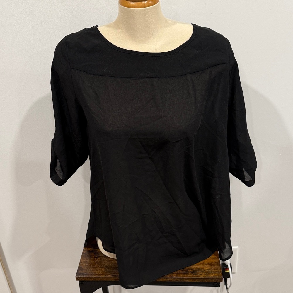 ALFRED SUNG Elegant Black Women's Blouse